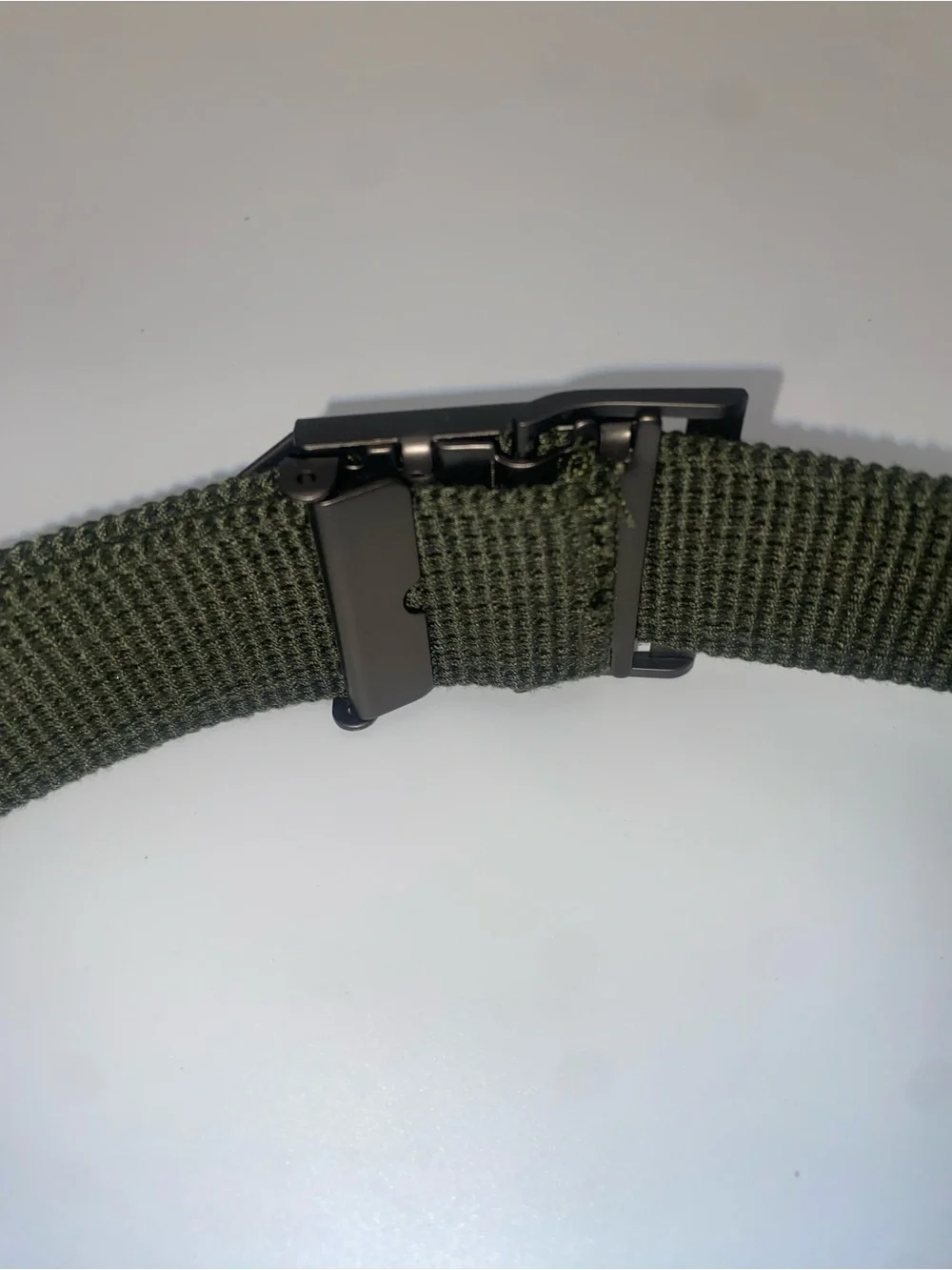 Boy Scouts of America BSA Green Canvas Webbing Belt Adjustable Metal Buckle